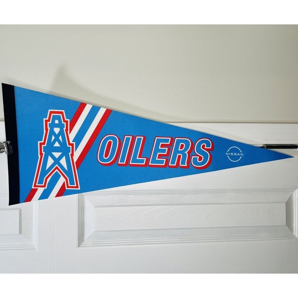NFL Tennessee Titans/Oilers Throwback 2023 Logo Pennant Souvenir Felt Nissan